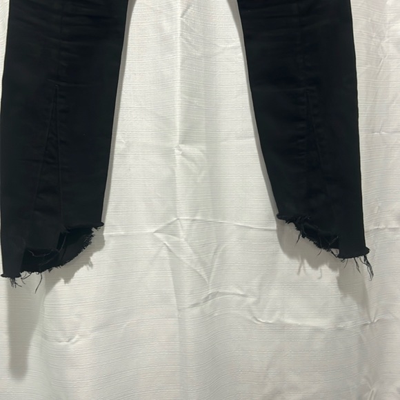FRAME DENIM  LE HIGH SKINNY RAW HEM JET BLACK SIZE 27 - Picture 6 of 11
